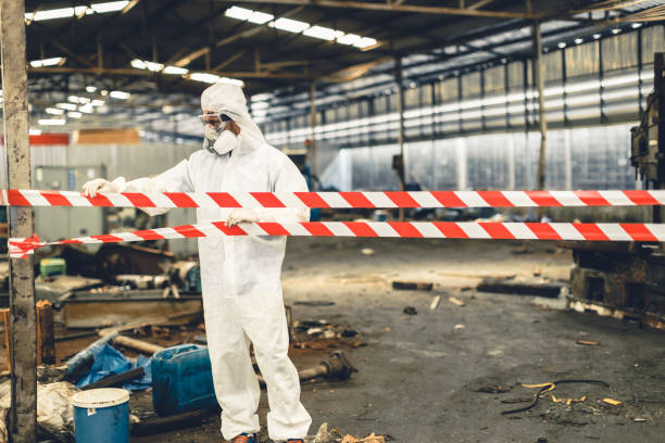 Professional Sewage Cleanup technician working in Folcroft, PA